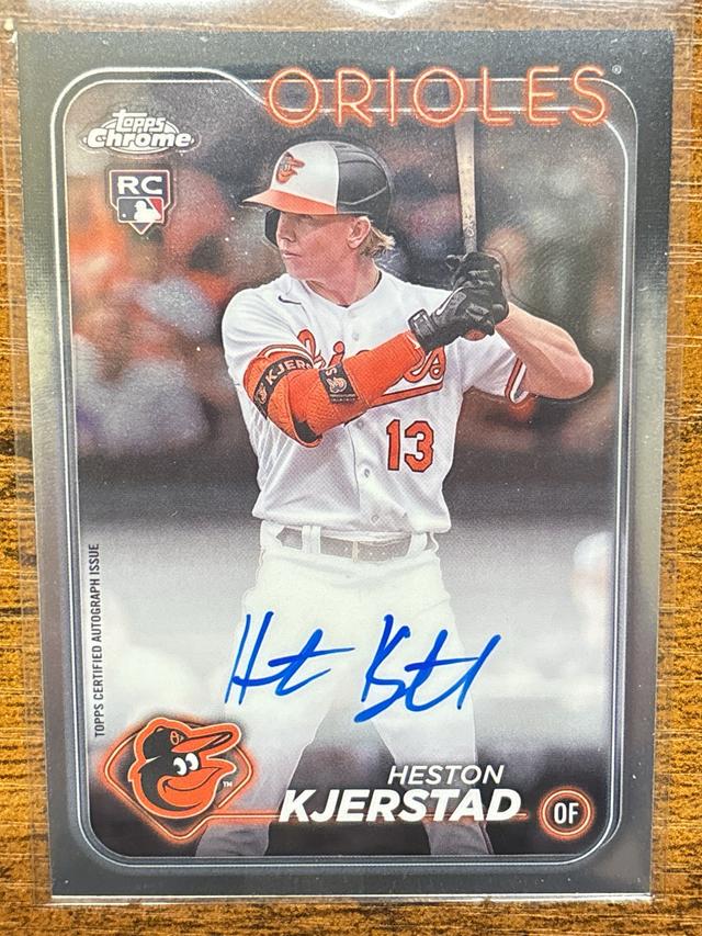 2024 Topps Chrome Heston Kjerstad Auto #RA-HK Orioles Rookie RC On Card Auto