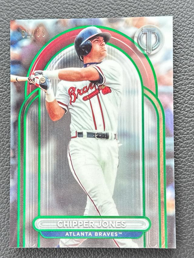 2024 Topps Tribute Chipper Jones BASE CARDS Green /99 #22