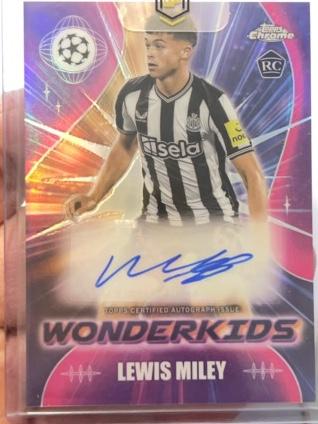 2023-24 Topps Chrome UEFA Lewis Miley Wonderkids Autographs #WA-LM