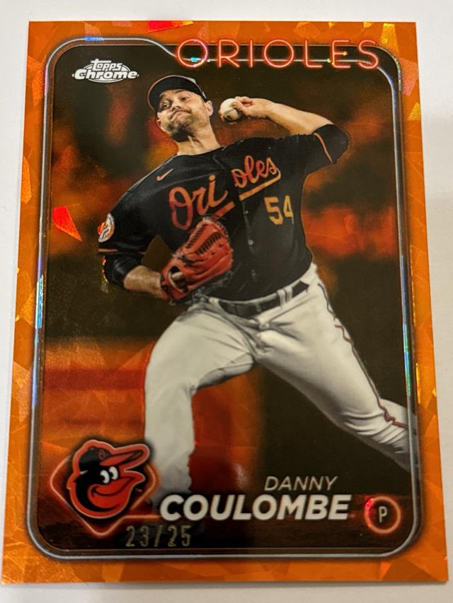 Danny Coulombe 2024 Topps Chrome Sapphire Update Orange /25 #USCS158 Orioles