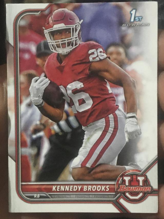 2021-22 Bowman University Kennedy Brooks Base Paper Prospects Set #18