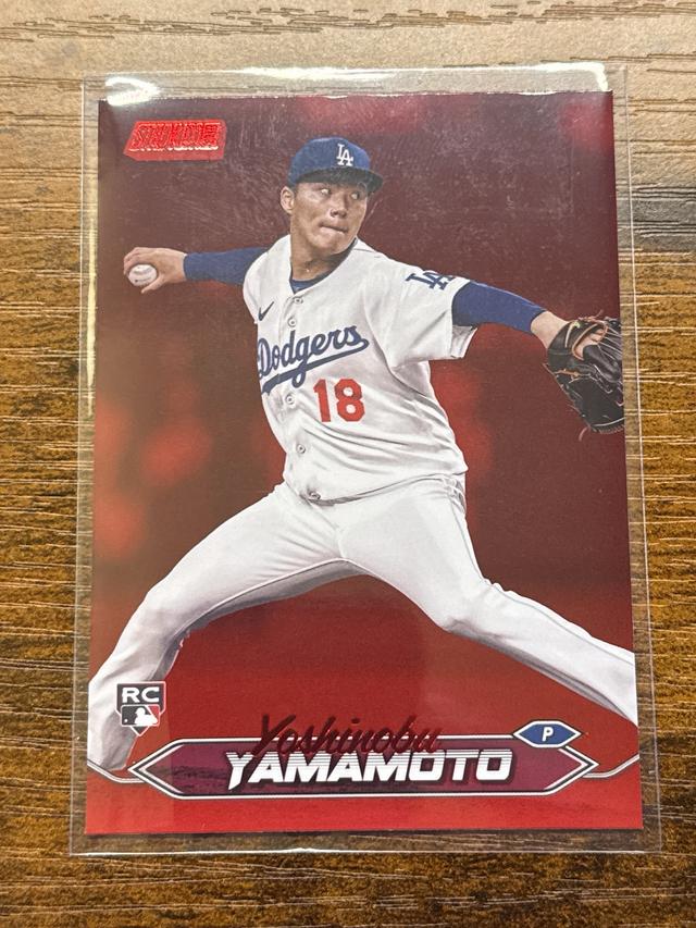 2024 Topps Stadium Club Yoshinobu Yamamoto ﻿RC Red Foil #114