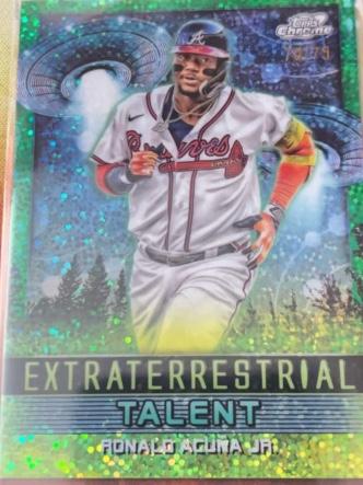 2024 Topps Cosmic Chrome Ronald Acuña Jr Extraterrestrial Talent Green Space