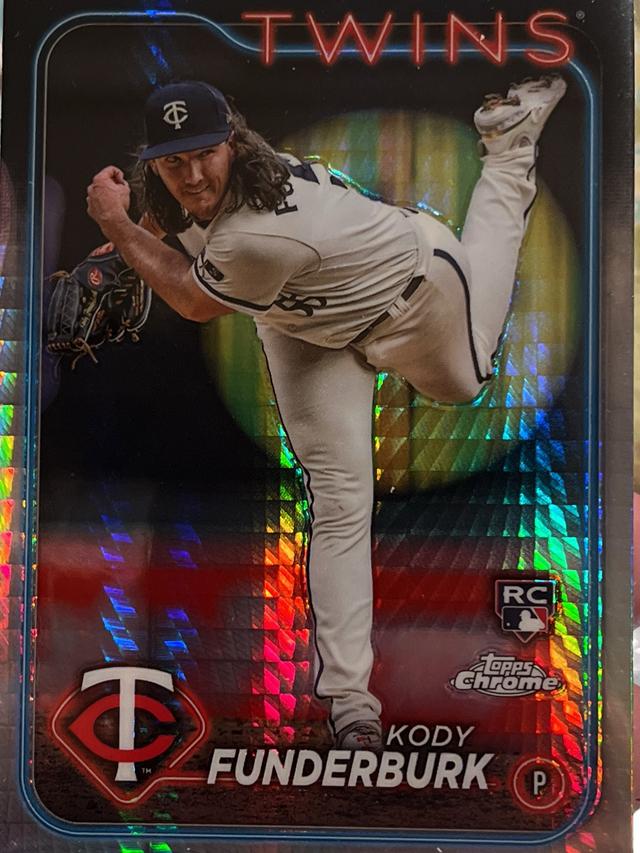 2024 Topps Chrome Kody Funderburk ﻿Base Set Prism Refractors #297