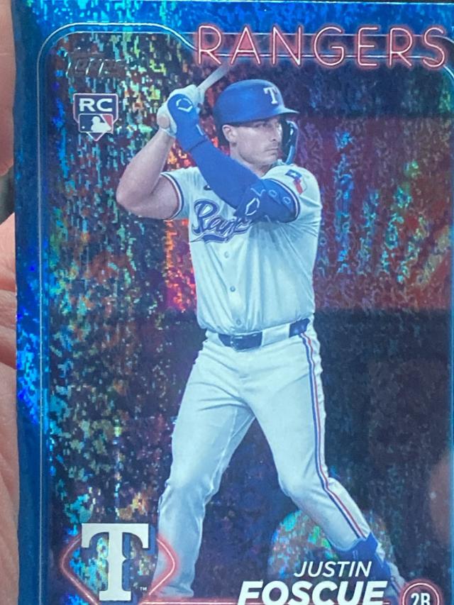 2024 Topps Update Series Justin Foscue Blue Holo Foilboard /999 #US296