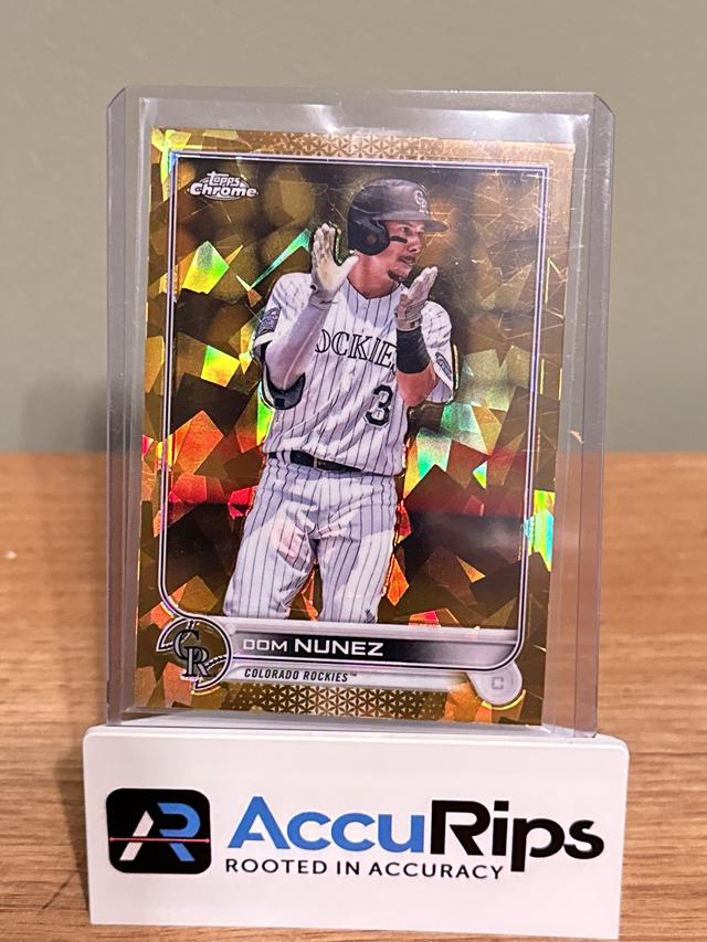 2022 Topps Chrome Sapphire Dom Nunez SERIES 1 Gold /50 #193