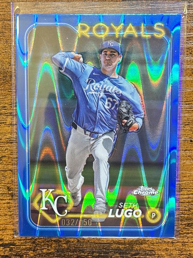 2024 Topps Chrome Update Seth Lugo ﻿Blue RayWave /150 #USC170 Royals