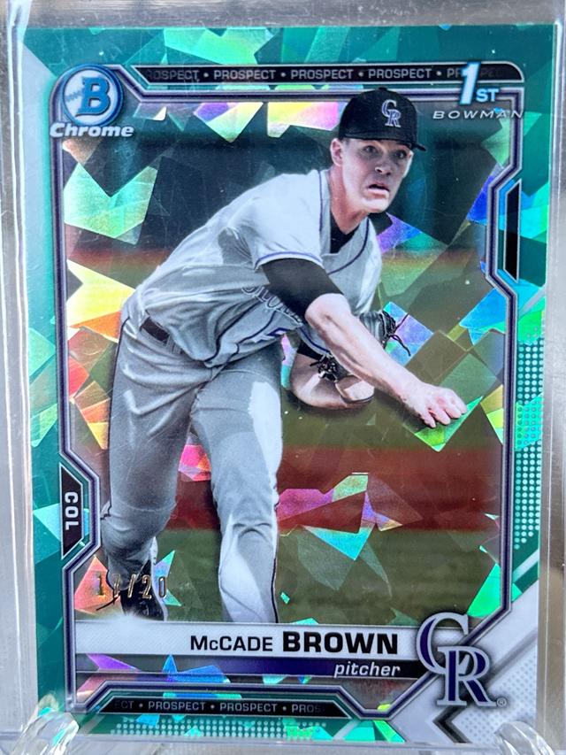 2021 Bowman Draft Sapphire McCade Brown Aqua /20 #BDC-59