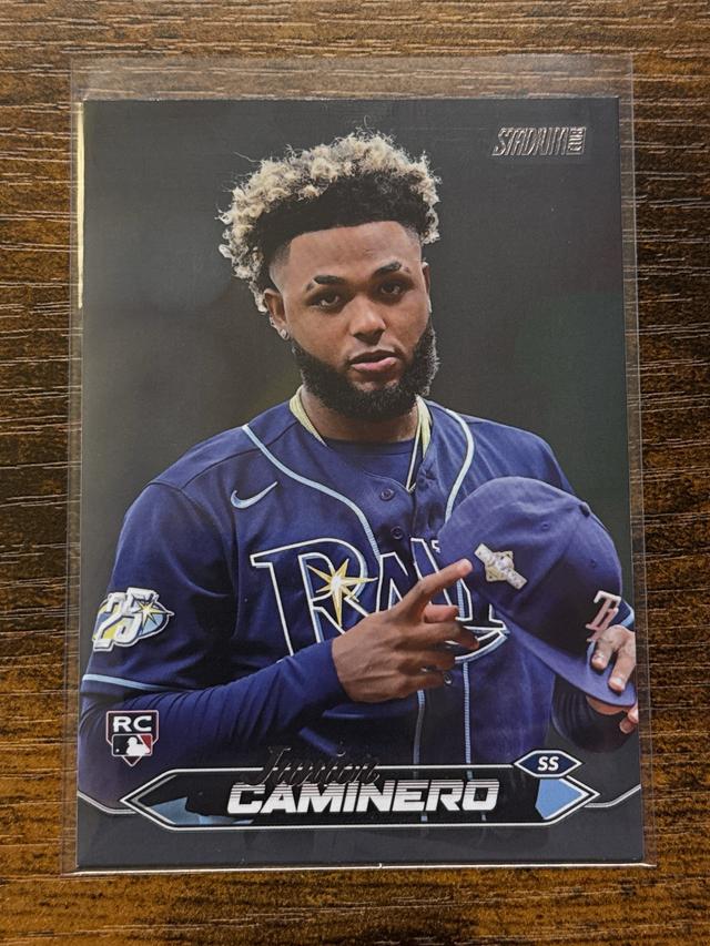 2024 Topps Stadium Club Junior Caminero ﻿RC SP Black Foil #223