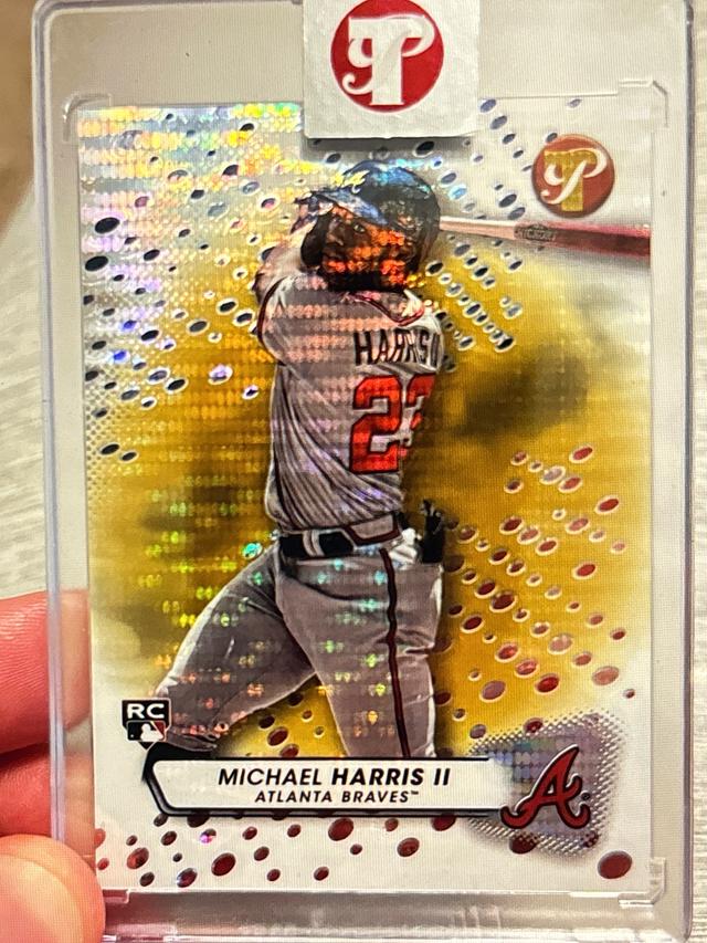 2023 Topps Pristine Michael Harris II BASE Prussian Blue Canvas Stock /50 #152