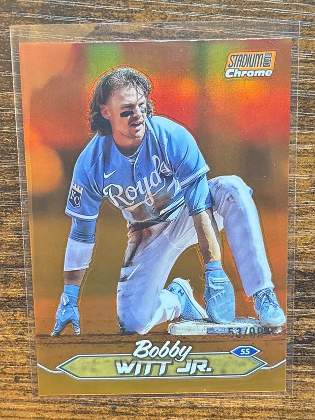 2024 Topps Stadium Club Chrome Bobby Witt Jr. Orange Refractor /99 #182 Royals