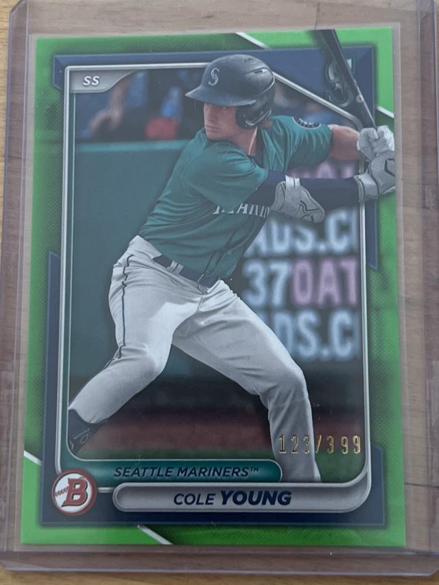 2024 Bowman Cole Young PAPER PROSPECTS II Neon Green /399 #BP-112