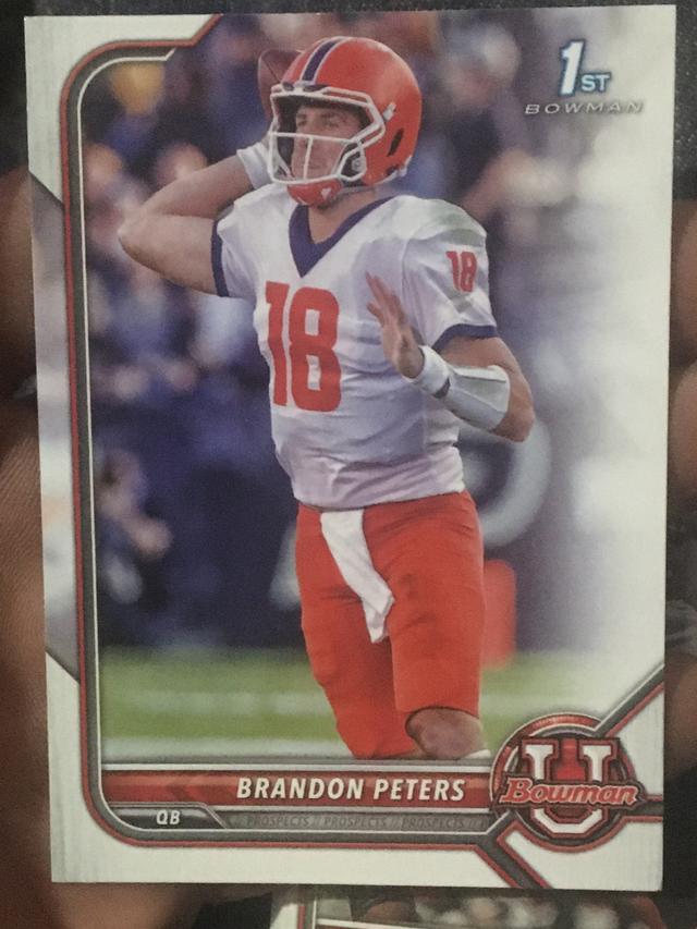 2021-22 Bowman University Brandon Peters Base Paper Prospects Set #33