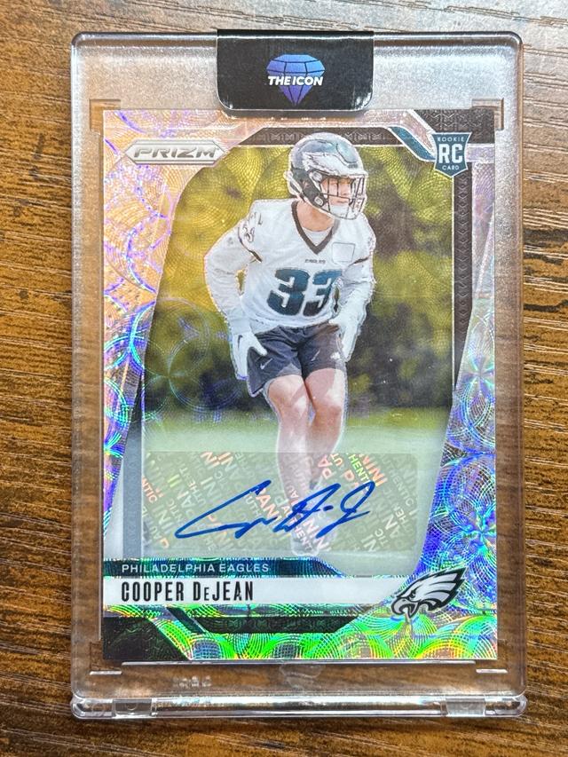 2024 Panini Prizm Cooper DeJean Rookie Auto Silver Choice Scope /100 RC SP Eagles