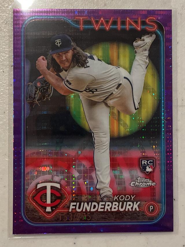 2024 Topps Chrome Kody Funderburk ﻿Base Set Sonar Purple Refractors /275 #297