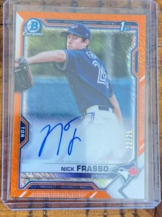 2021 Bowman Chrome Nick Frasso /25 #CPA-NF