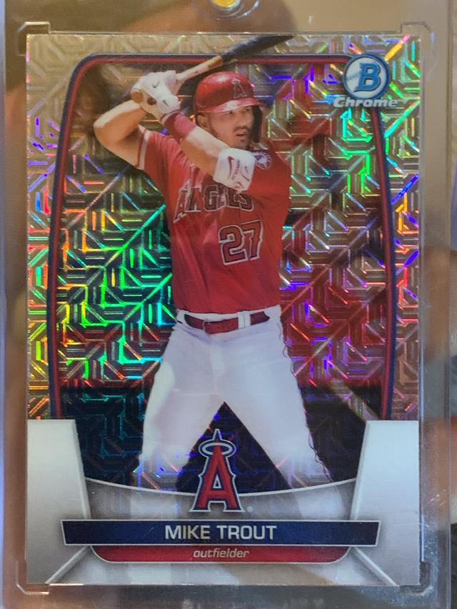 2023 Bowman Chrome Mega Mike Trout Base Veterans & Rookies Mojo #89