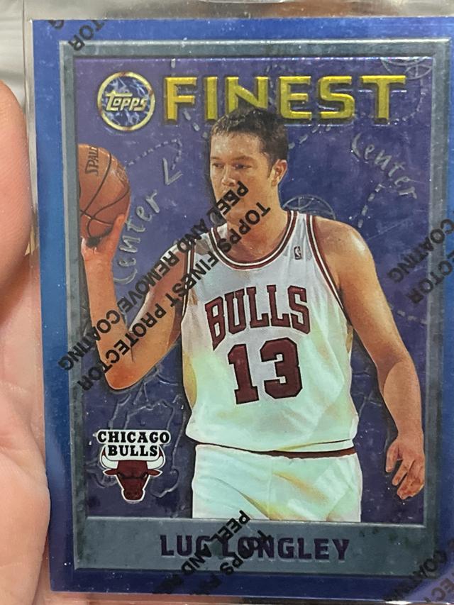 1995-96 Topps Finest Basketball Luc Longley Base Set #223