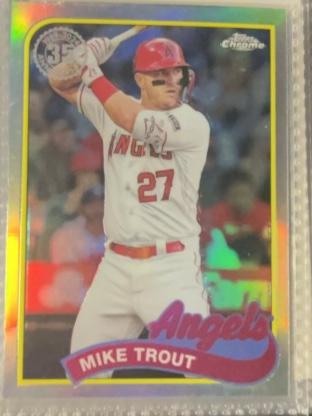 2024 Topps Chrome Mike Trout 1989 Baseball Checklist #89CB-1