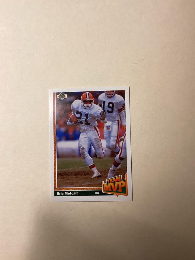 1991 Upper Deck Football Eric Metcalf Base Set #455