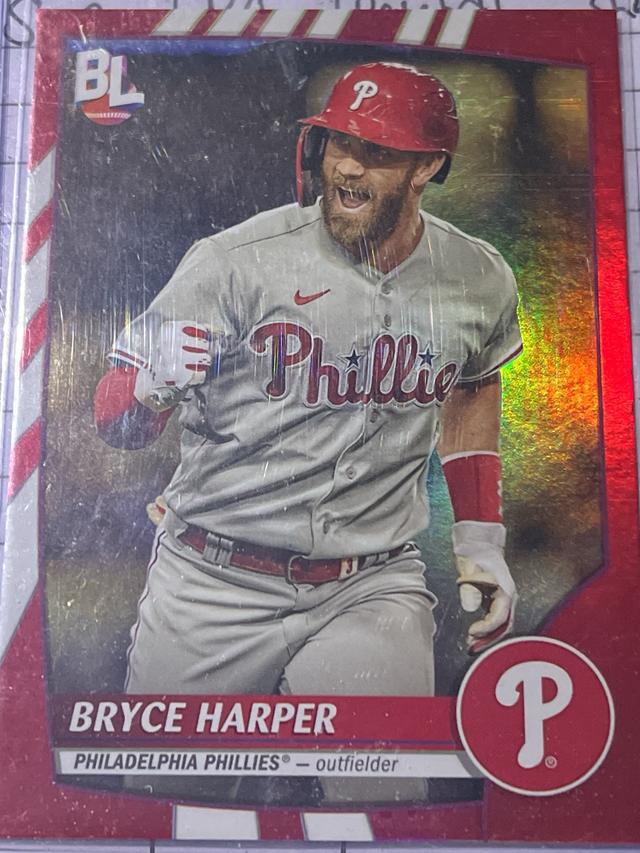 2023 Topps Big League Bryce Harper SUPER RARE RED FOIL #289