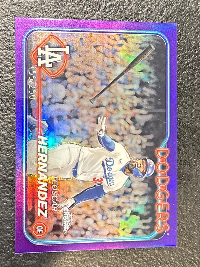 2024 Topps Chrome Teoscar Hernández ﻿Base Set Purple Refractors /250 #57