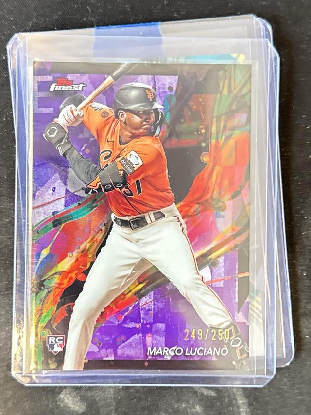 2024 Topps Finest Marco Luciano ﻿Base Set Purple Refractor /250 #42