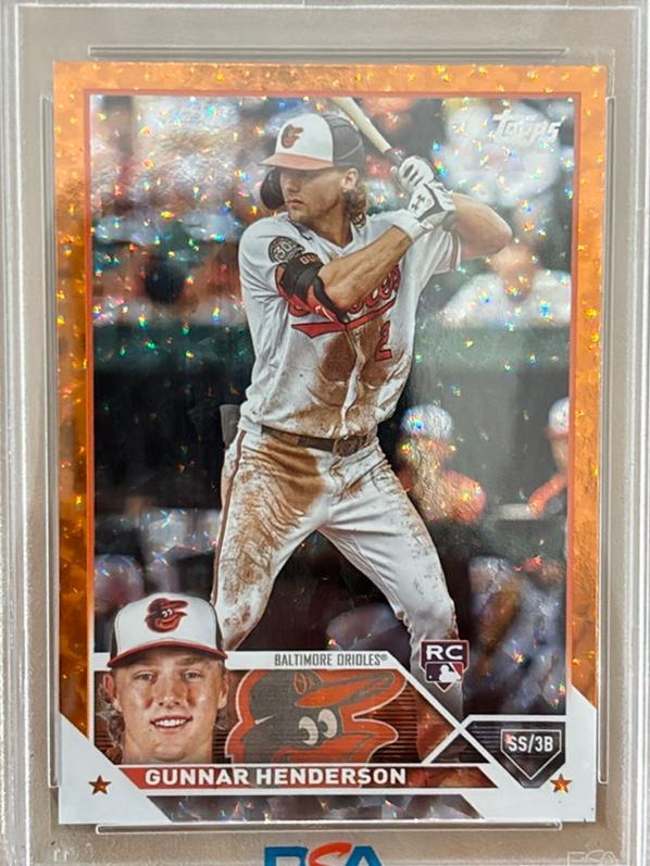 2023 Topps Series 1 Gunnar Henderson Orange Foilboard /299 #206