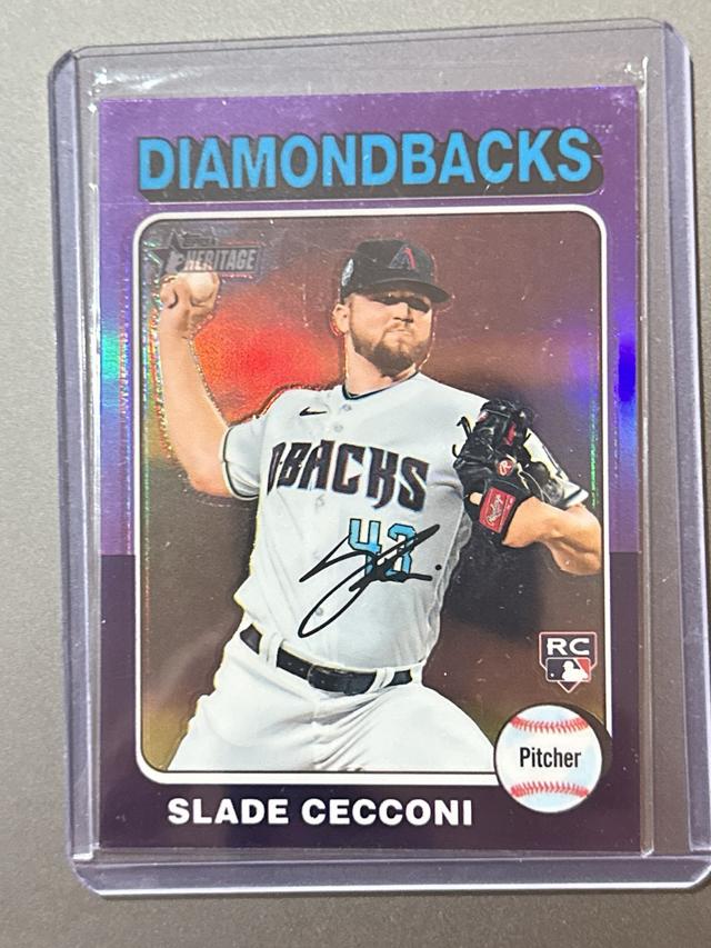 2024 Topps Heritage Slade Cecconi BASE CARDS CHROME VARIATION #397