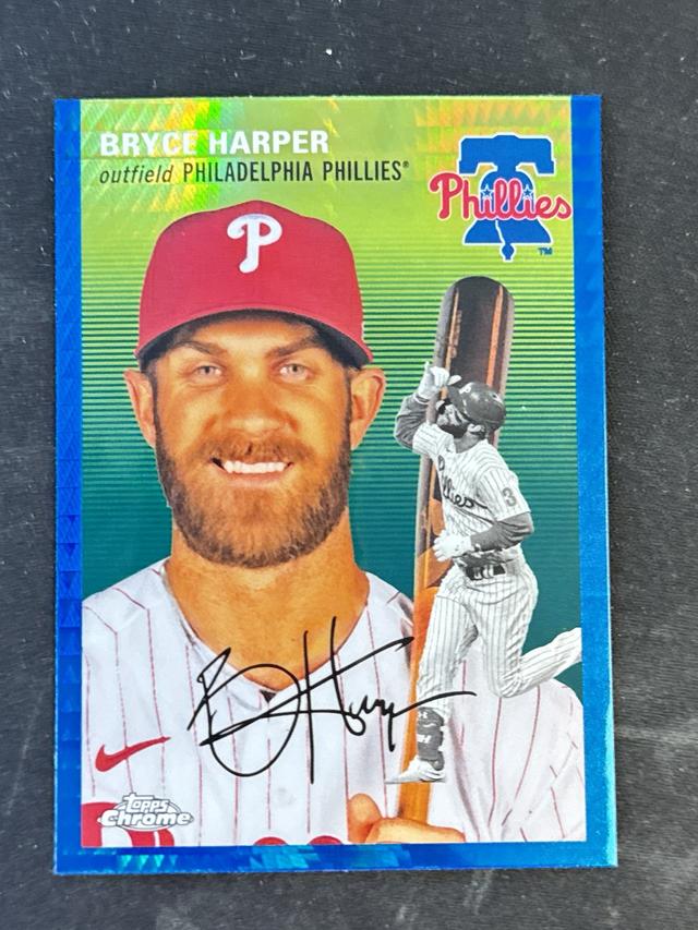 2023 Topps Chrome Platinum '54 Bryce Harper Blue Prism Refractors #337