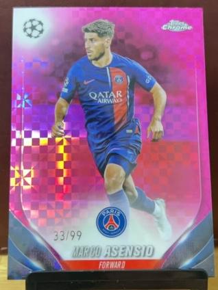 2023-24 Topps Chrome UEFA Marco Asensio Base Set Color Match /99 #97