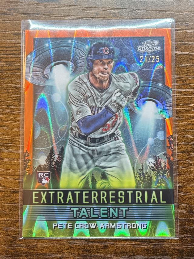 2024 Topps Cosmic Chrome Pete Crow-Armstrong Extraterrestrial Talent Orange /25