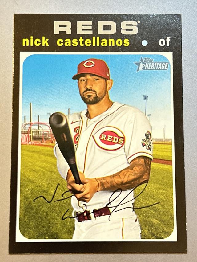 2020 Topps Heritage High Number Nick Castellanos Silver Team Name #555