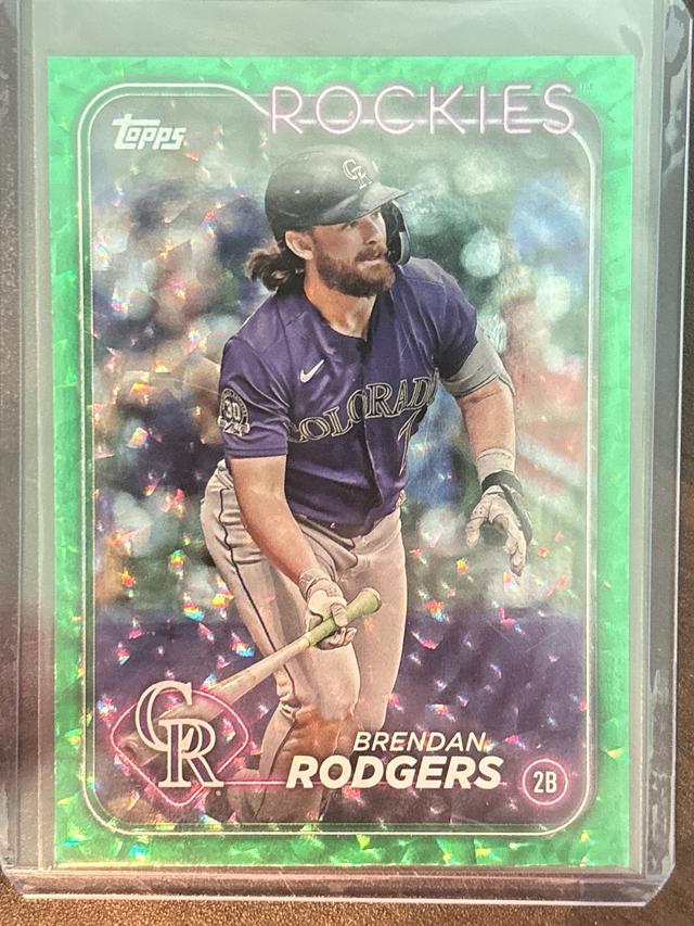 2024 Topps Series 1 Brendan Rodgers Green Crackle Foil Board /499 #322