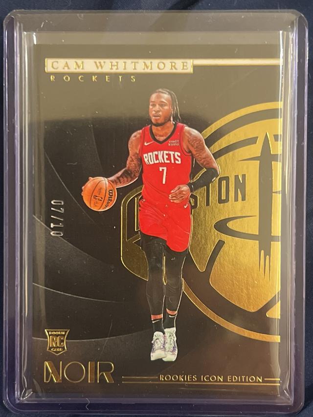 2023-24 Panini Noir Basketball Cam Whitmore Rookies Icon Edition Gold /10 #190