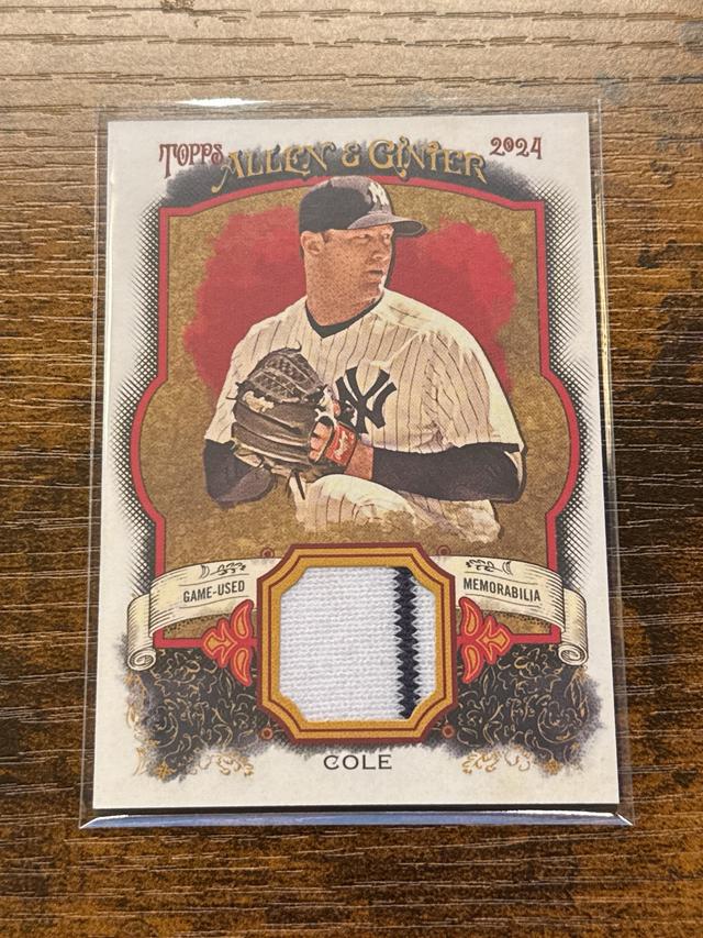 2024 Topps Allen & Ginter Gerrit Cole Relics Pinstripe #AGR-GC