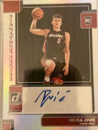 2022-23 Donruss Nikola Jovic Signature Series Set #SS-NJV