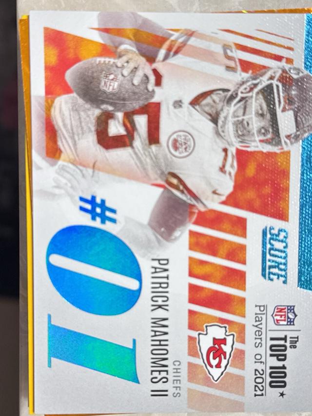 2022 Panini Score Patrick Mahomes II Top 100 Set #1