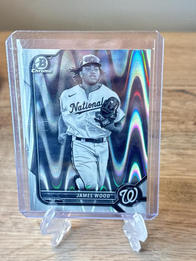 2022 Bowman Draft James Wood Black and White RayWave Refractors #BDC-171