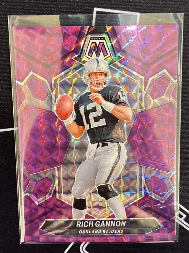 2024 Panini Mosaic Football Rich Gannon ﻿Purple /49 #244 Raiders HOF Legend