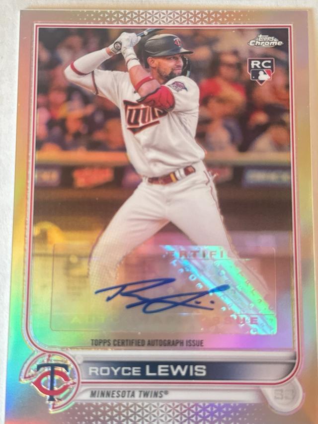 2022 Topps Chrome Updates Royce Lewis AUTOGRAPH CARDS I #AC-RL