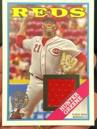 2023 Topps Series 1 Hunter Greene 1988 TOPPS BASEBALL RELICS #88R-HG