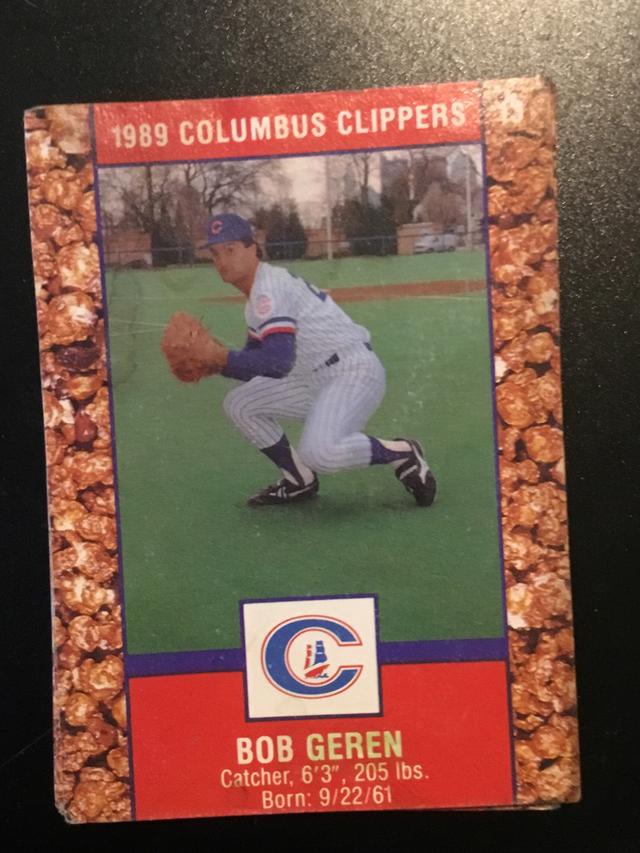 1989 Columbus Clippers Cracker Jack Bob Geren ﻿Set #13