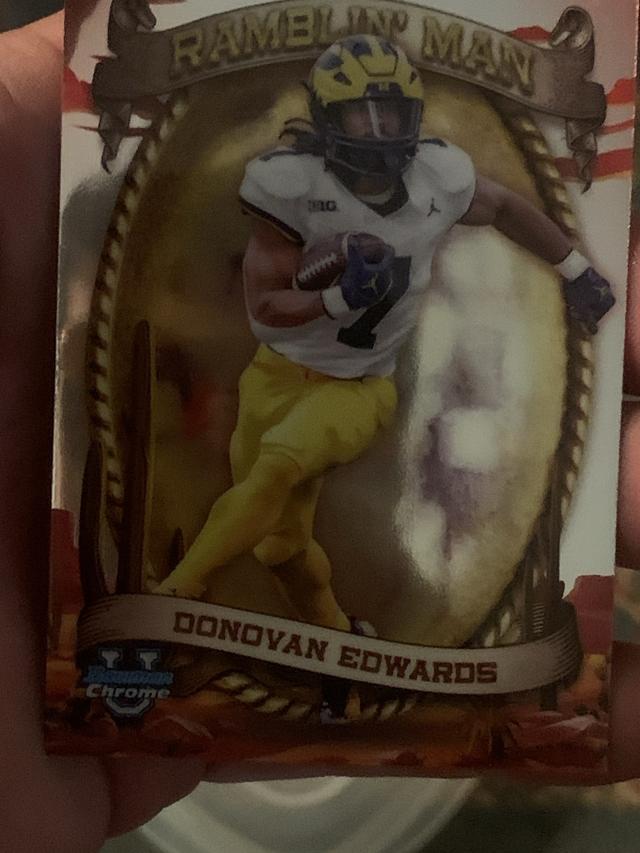 2024 Bowman Chrome University Donovan Edwards Ramblin' Man #RM-12